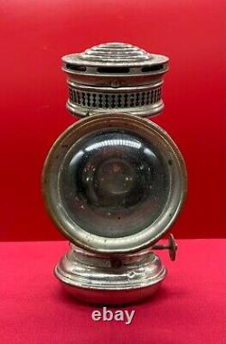 Antique HINE WATT Chicago BICYCLE LAMP early c. 1890 rare find bike oil lantern