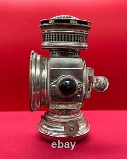 Antique HINE WATT Chicago BICYCLE LAMP early c. 1890 rare find bike oil lantern