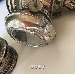 Antique HINE WATT Chicago BICYCLE LAMP early c. 1890 rare find bike oil lantern