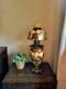 Antique Hand Painted Gone With the Wind GWTW Parlor Oil Lamp 25 x 10