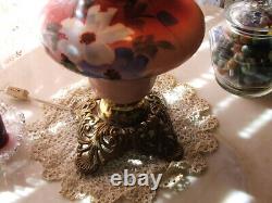 Antique Hand Painted VICTORIAN GONE WITH THE WIND PARLOUR LAMP GWTW Oil Lamp