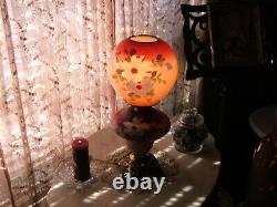 Antique Hand Painted VICTORIAN GONE WITH THE WIND PARLOUR LAMP GWTW Oil Lamp