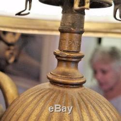 Antique Hanging 131 Year Old Oil Lamp Converted to Electric