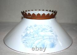Antique Hanging Library Parlor Oil Lamp Slant Shade