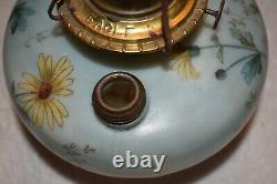 Antique Hanging Library Parlor Oil Lamp Slant Shade
