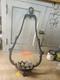 Antique Hanging Wrought Iron Kerosene Lamp Holder Very Large