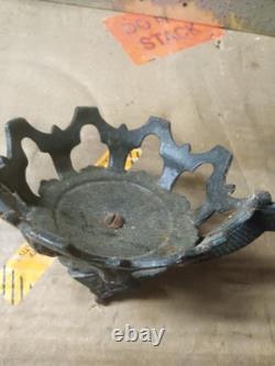 Antique Hanging Wrought Iron Kerosene Lamp Holder Very Large