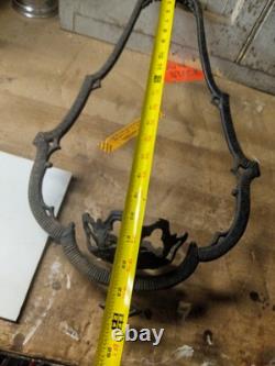 Antique Hanging Wrought Iron Kerosene Lamp Holder Very Large