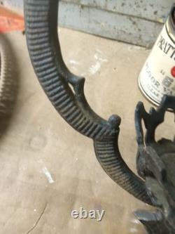 Antique Hanging Wrought Iron Kerosene Lamp Holder Very Large