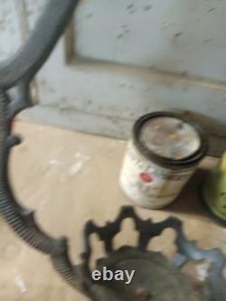Antique Hanging Wrought Iron Kerosene Lamp Holder Very Large