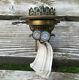 Antique Hinks Duplex Brass Oil Lamp Burner, Raiser & Safety, Williams & Bach