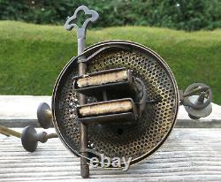 Antique Hinks Duplex Brass Oil Lamp Burner, Raiser & Safety, Williams & Bach