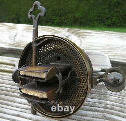 Antique Hinks Duplex Brass Oil Lamp Burner, Raiser & Safety, Williams & Bach