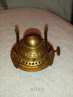 Antique Hobbs Cranberry Coin Dot Finger Oil Lamp