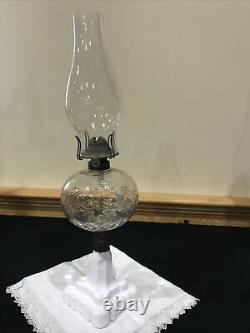 Antique Hobbs Original Star with Blackberry Base Oil Kerosene Lamp Light 1870s