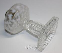 Antique Hobbs Seaweed/coral Reef White Opalescent Miniature Oil Lamp
