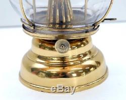 Antique Holmes Booth & Haydens Hb&h Brass Skaters Lantern Kerosene Oil Lamp