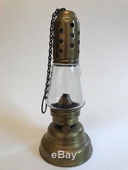 Antique Hurricane Lantern Co. Brass Kerosene Skaters Lamp. Patented 1800's, Oil