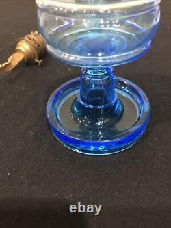 Antique Ice Blue No 300 Central Glass Miniature Oil Lamp SMITH II, FIG. 175