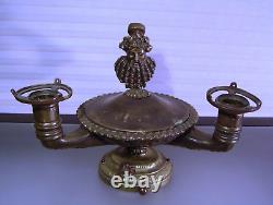 Antique Italian Grand Tour Bronze Oil Lamp Neoclassical 19th c