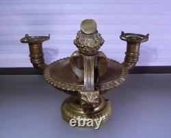 Antique Italian Grand Tour Bronze Oil Lamp Neoclassical 19th c