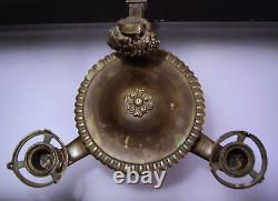 Antique Italian Grand Tour Bronze Oil Lamp Neoclassical 19th c