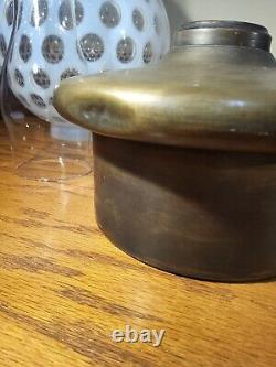 Antique Japanese Asian Hammered Bronze Oil Lamp Dragon Feet Duplex Burner 19th C