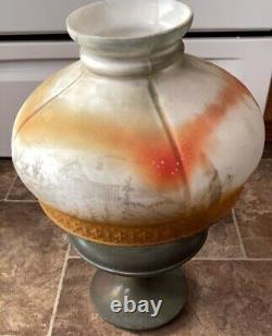 Antique Kerosene Lamp Handpainted Lampshades