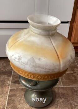 Antique Kerosene Lamp Handpainted Lampshades