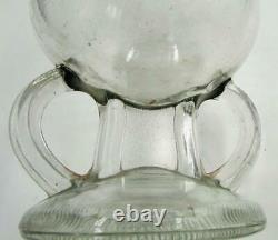 Antique Kerosene / Oil 2-Handled Lamp RIPLEY with Stippled Web Stem 1870 Patent