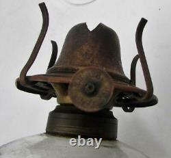 Antique Kerosene / Oil 2-Handled Lamp RIPLEY with Stippled Web Stem 1870 Patent