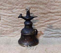 Antique Kerosene Oil lamp from Nepal bird on top Collective Art, T4