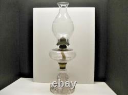 Antique King's Crown Oil Lamp, burner & chimney included cir 1893