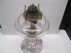 Antique King's Crown Oil Lamp, burner & chimney included cir 1893