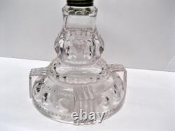 Antique King's Crown Oil Lamp, burner & chimney included cir 1893