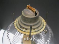 Antique King's Crown Oil Lamp, burner & chimney included cir 1893