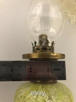 Antique Kosmos Brenner Oil Peg Lamp Brass Candlestick 19th C Hurricane Shade