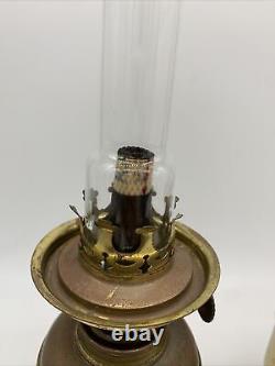 Antique Kosmos Brenner Ornate Brass Oil Hurricane Lamp Lantern With Wick