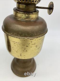 Antique Kosmos Brenner Ornate Brass Oil Hurricane Lamp Lantern With Wick