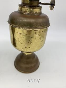 Antique Kosmos Brenner Ornate Brass Oil Hurricane Lamp Lantern With Wick