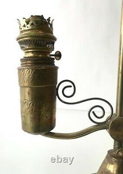 Antique Kosmos Brenner Student Lamp Brass Oil Lamp Original Oil Withtank