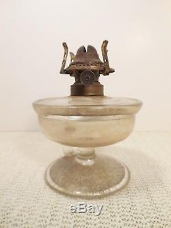 Antique LOMAX Patented 1870 Pedestal Finger Oil Lamp Nice RARE Older Variation