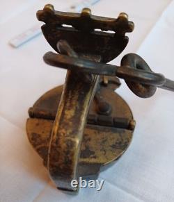Antique Lamp Bronze Oil Rare Russian Soviet Hang Imperial Burner Decor 1886