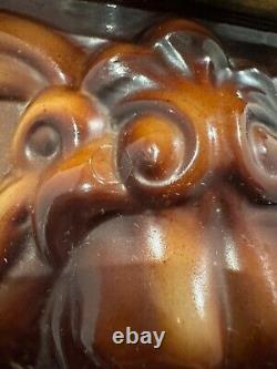 Antique Large Electrified Fostoria Oil Lamp Consolidated Lions Head GWTW READ