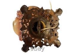 Antique Large Electrified Fostoria Oil Lamp Consolidated Lions Head GWTW READ