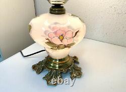 Antique Large Hurricane GONE WITH THE WIND OIL LAMP electrified Jan Curtis Art