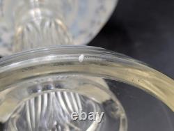Antique Leaf and Jewel Opalescent Coin Dot Oil Lamp