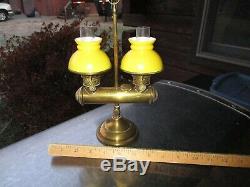 Antique Lincoln Log Minature Student Oil Lamp P & A Mfg Co Acorn