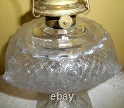 Antique Lion and Baboon Large Oil Lamp with Burner Excellent 1890's