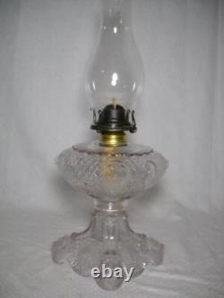 Antique Lion and Baboon Large Oil Lamp with Chimney and Burner Excellent 1890's